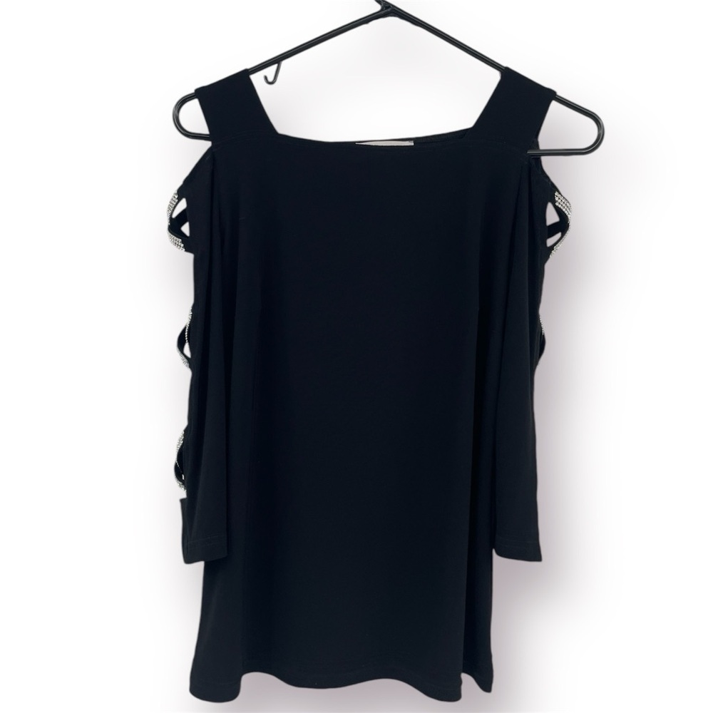 Joseph Ribkoff Blouse | Jeweled Sleeve Detail | Size 10